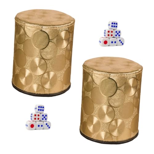 FUNOMOCYA 2 Sätze Robustes Würfelbecher aus PU Leder Teilig rutschfest und Bruchfest Inklusive Würfeln für Craps Liars Dice und Andere Würfelspiele bei Spielabenden FUNOMOCYA 2 Sätze Robustes Würfelbecher aus PU Leder Teilig rutschfest und Bruchfest Inklusive Würfeln für Craps Liars Dice und Andere Würfelspiele bei Spielabenden von FUNOMOCYA