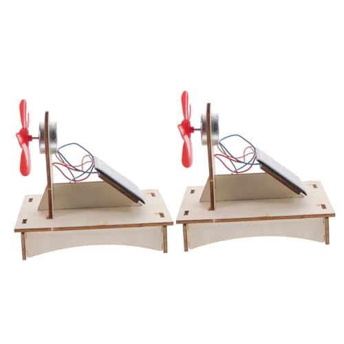 FUNOMOCYA 2 Sätze Solar Fan DIY Bausatz Teiliges Holzspielzeug für Langlebiges Material Einfach zu Montierender Solar für Stem Experimente und Wissenschaftsunterricht von FUNOMOCYA