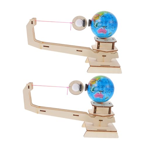 FUNOMOCYA 2 Sätze Stem Wissenschaftspuzzle mit Holzmodellen Pädagogisches Physik-experimentierset Koordination Kreativität und Naturwissenschaftlichem Lernen für Kleinkinder von FUNOMOCYA