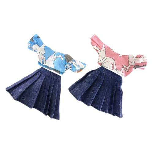 FUNOMOCYA 2 Sätze Teiliges Sommerpuppenbekleidung mit Bunny Top und Jeansrock für Puppen Stylisches Outfit für Kreative Spiele und Geburtstagsfeiern Ergänzung für Puppenaccessoires FUNOMOCYA 2 Sätze Teiliges Sommerpuppenbekleidung mit Bunny Top und Jeansrock für Puppen Stylisches Outfit für Kreative Spiele und Geburtstagsfeiern Ergänzung für Puppenaccessoires von FUNOMOCYA