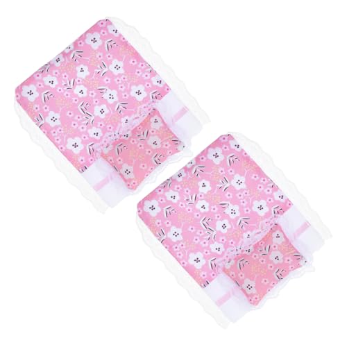 FUNOMOCYA 2 Satz Teiliges Puppenhaus Schlafzimmer Set mit Etagenbett Realistische Bettwäsche Kissen und Decke Platzsparendes Design Bunte Muster für Detailreiche Miniaturmöbel und Spielspaß von FUNOMOCYA