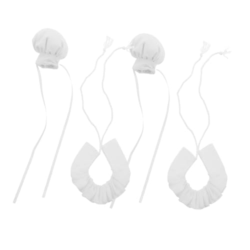 FUNOMOCYA 2 Sets Kochmütze Kleine Miniaturmützen Für Puppen Kleine Puppenmützen Miniatur Puppenmützen Kochmütze Miniatur Puppen Anziehpuppe Küchenmütze von FUNOMOCYA