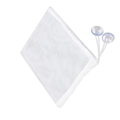 FUNOMOCYA 2 Stück Badespielzeug Organizer Netzbeutel mit Saugnäpfen Langlebiger Netzbeutel für Badewanne Platzsparend Wasserabflussfördernd für Badezimmer von Jungen und Mädchen Weiß von FUNOMOCYA