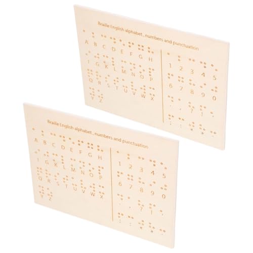 FUNOMOCYA 2 Stück Braille-unterrichtsgeräte Gadgets Für Blinde Braille-lehrmittel Schreibübungen Für Kleinkinder Braille-bücher Blinde Bretter Holz Khaki FUNOMOCYA 2 Stück Braille-unterrichtsgeräte Gadgets Für Blinde Braille-lehrmittel Schreibübungen Für Kleinkinder Braille-bücher Blinde Bretter Holz Khaki von FUNOMOCYA