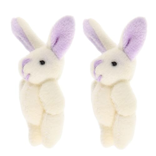 FUNOMOCYA 2 Stück Gelenk Plüschhase Weiß mit Lila Ohren Niedliches Kuscheltier für Ostern Geburtstagsdeko und Hochzeitsgastgeschenke Detailreich Gearbeitetes Hasenspielzeug FUNOMOCYA 2 Stück Gelenk Plüschhase Weiß mit Lila Ohren Niedliches Kuscheltier für Ostern Geburtstagsdeko und Hochzeitsgastgeschenke Detailreich Gearbeitetes Hasenspielzeug von FUNOMOCYA