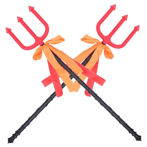 FUNOMOCYA 2 Stück Halloween Teufel Kunststoff Prop mit Hoher Detailtreue Realistische Teufel Trident Requisite für Party Karneval Cosplay Sicher und Leicht Tragbar FUNOMOCYA 2 Stück Halloween Teufel Kunststoff Prop mit Hoher Detailtreue Realistische Teufel Trident Requisite für Party Karneval Cosplay Sicher und Leicht Tragbar von FUNOMOCYA