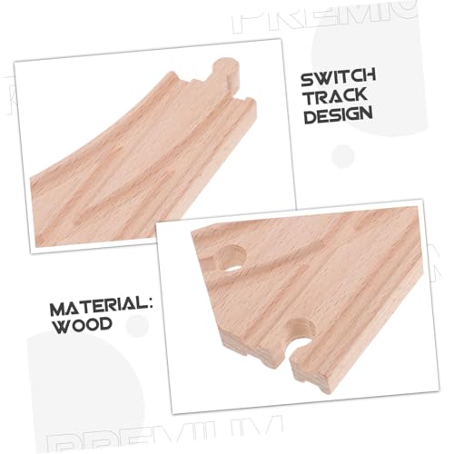 FUNOMOCYA 2 Stück Holzeisenbahn Zubehör Weichen Schienen aus Holz Kompatibel mit Thomas Zugsets Flexible Schienenkreuzung für Kreatives und Individuelle Streckenlayouts bei Kindern von FUNOMOCYA