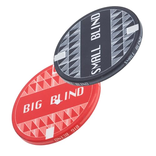 FUNOMOCYA 2 Stück Keramik Poker Dealer Button Glatte Oberfläche Poker Zubehör für Big Blind und Small Blind Partys und Turniere von FUNOMOCYA