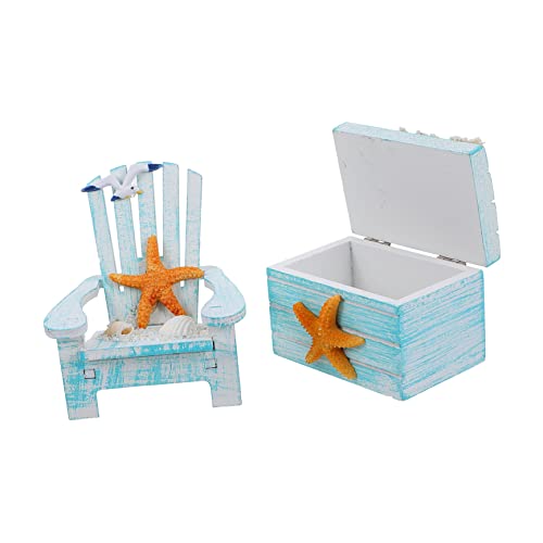 FUNOMOCYA 2 Stück Mini Strandstuhl Dekoration aus Holz Mediterraner Stil für Puppenhaus und DIY Projekte Nautische Ornamente für Wohnräume Leicht und Langlebig für Strand und Gartenmotive FUNOMOCYA 2 Stück Mini Strandstuhl Dekoration aus Holz Mediterraner Stil für Puppenhaus und DIY Projekte Nautische Ornamente für Wohnräume Leicht und Langlebig für Strand und Gartenmotive von FUNOMOCYA