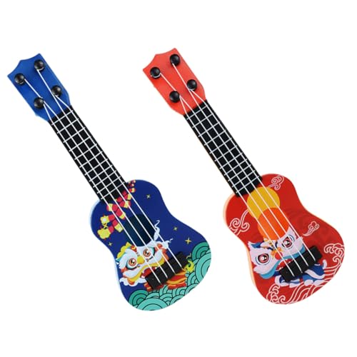 FUNOMOCYA 2 Stück Mini Ukulele Leicht Tragbar Pädagogisches Musikspielzeug für Mädchen Jungen Alter Jahre Frühe Musikalische Spielerisch Lernen und Üben von FUNOMOCYA