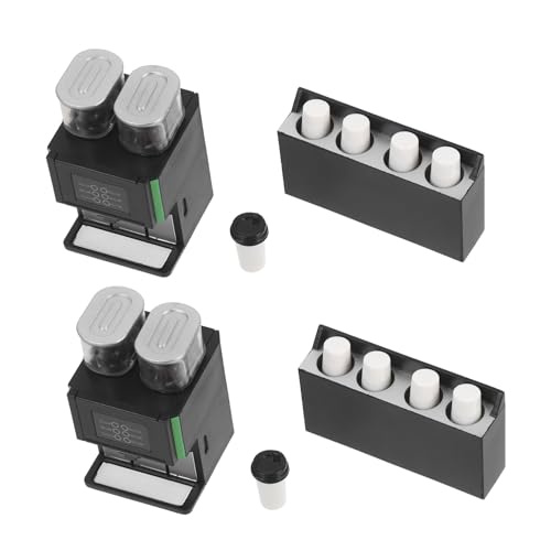 FUNOMOCYA 2 Stück Miniatur Espressomaschine Kunststoff Mini Kaffeemaschine Puppenhaus Zubehör Realistisches Design Kinderküche Kaufladen Dekoration FUNOMOCYA 2 Stück Miniatur Espressomaschine Kunststoff Mini Kaffeemaschine Puppenhaus Zubehör Realistisches Design Kinderküche Kaufladen Dekoration von FUNOMOCYA