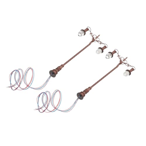 FUNOMOCYA 2 Stück Miniatur Gartenlampe Farbton Weiß Miniaturleuchte für Sandtisch Landschaftsdekoration Moos Mikro-Szene Beleuchtung Langlebig und Vielseitig für Modellbau von FUNOMOCYA