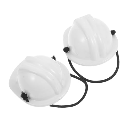 FUNOMOCYA 2 Stück Miniatur Haustier Sicherheitshelm Weiß Kunststoff Mini Bauhelm mit Verstellbarem Federseil für Kleine Hunde und Puppen als Niedliches Kostümzubehör FUNOMOCYA 2 Stück Miniatur Haustier Sicherheitshelm Weiß Kunststoff Mini Bauhelm mit Verstellbarem Federseil für Kleine Hunde und Puppen als Niedliches Kostümzubehör von FUNOMOCYA
