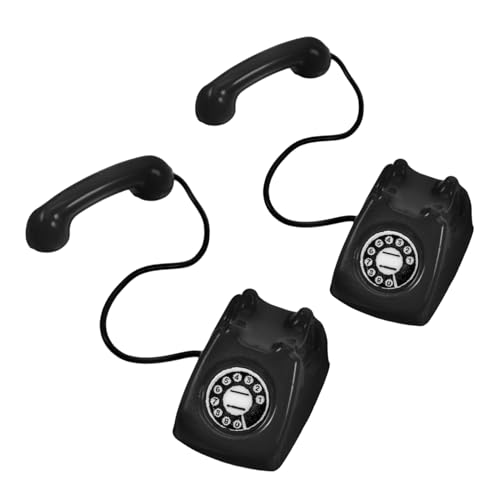 FUNOMOCYA 2 Stück Miniatur Retro Telefon aus Eisenlegierung Detailgetreues Vintage Puppenhaus Zubehör Langlebige Mini Dekoration für Rollenspiele Sammler FUNOMOCYA 2 Stück Miniatur Retro Telefon aus Eisenlegierung Detailgetreues Vintage Puppenhaus Zubehör Langlebige Mini Dekoration für Rollenspiele Sammler von FUNOMOCYA