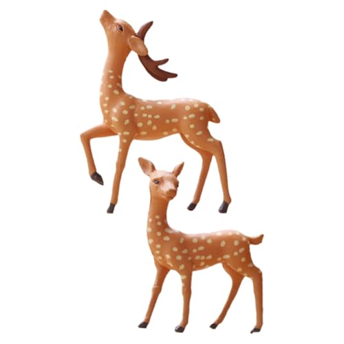 FUNOMOCYA 2 Stück Niedliche Tier Figuren Dekofiguren für Haus und Garten Leichte Widerstandsfähige Tierornamente als Geschenk für Naturliebhaber Kompakte für Innen Außenbereich von FUNOMOCYA