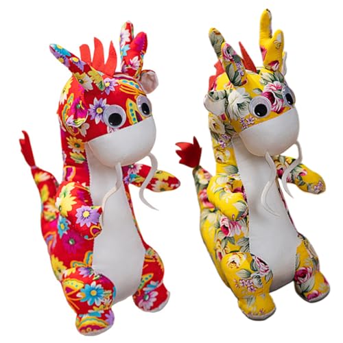 FUNOMOCYA 2 Stück Plüsch Dekoration Lustige Kawaii Drachen Stofftiere Rote und Gelbe Neujahrsdekoration für Sofa und Party Hochwertige Plüschmaterialien FUNOMOCYA 2 Stück Plüsch Dekoration Lustige Kawaii Drachen Stofftiere Rote und Gelbe Neujahrsdekoration für Sofa und Party Hochwertige Plüschmaterialien von FUNOMOCYA