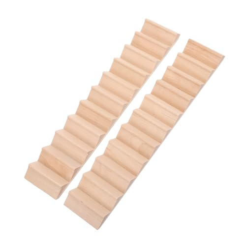 FUNOMOCYA 2 Stück Puppenhaus Stufig ohne Geländer Filigrane Miniaturtreppe für DIY Puppenhaus Dekoration Schlafzimmer Wohnzimmer Modellbau Zubehör von FUNOMOCYA