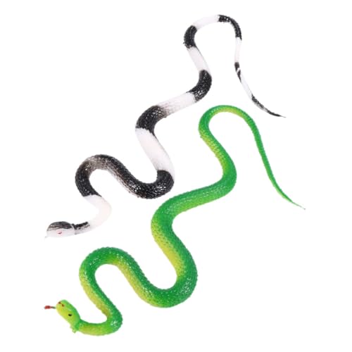 FUNOMOCYA 2 Stück Realistische Fake Schlangen aus Flexiblem Softgummi Lebensechte Miniatur Schlangenfiguren als Streichrequisiten für Halloween Garten und Partydekoration für Lustige von FUNOMOCYA