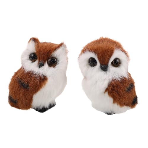 FUNOMOCYA 2 Stück Realistische Plüsch Eulen Stofftiere Braun Weiche Kuscheltiere als Kinderzimmer Dekoration und für Jungen Mädchen als Party Bag Stuffer und Wohnaccessoire FUNOMOCYA 2 Stück Realistische Plüsch Eulen Stofftiere Braun Weiche Kuscheltiere als Kinderzimmer Dekoration und für Jungen Mädchen als Party Bag Stuffer und Wohnaccessoire von FUNOMOCYA
