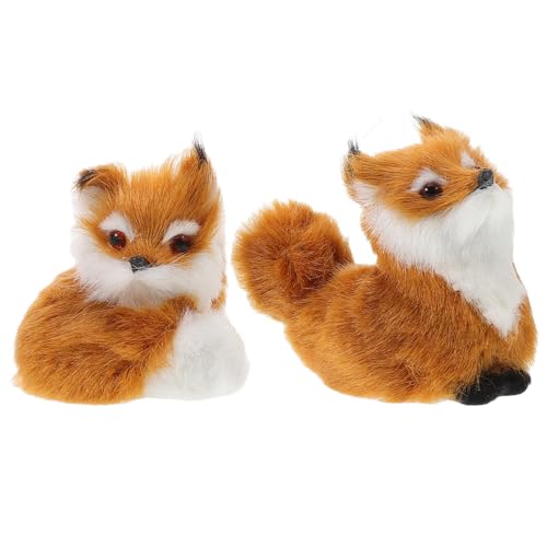 FUNOMOCYA 2 Stück Realistisches Plüsch Fuchs dekor Detailgetreuer Kuscheliger Optik Vielseitig für Weihnachtsdeko Wohn Büro Schreibtisch Geeignet Weiches Kunstfell Niedliche Tierfigur FUNOMOCYA 2 Stück Realistisches Plüsch Fuchs dekor Detailgetreuer Kuscheliger Optik Vielseitig für Weihnachtsdeko Wohn Büro Schreibtisch Geeignet Weiches Kunstfell Niedliche Tierfigur von FUNOMOCYA