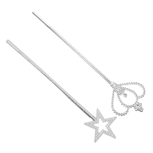 FUNOMOCYA 2 Stück Silberplattierte Sternstab und Kronenstab Prinzessin Zauberstab für Mädchen Langlebig und Glänzend für Geburtstagsfeier Halloween und Kostümspiele FUNOMOCYA 2 Stück Silberplattierte Sternstab und Kronenstab Prinzessin Zauberstab für Mädchen Langlebig und Glänzend für Geburtstagsfeier Halloween und Kostümspiele von FUNOMOCYA