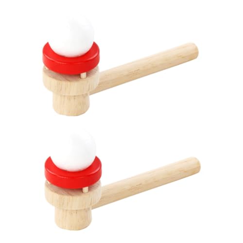 FUNOMOCYA 2 Stück Teiliges Blasball Hölzerne Schwebende Bälle Pädagogisches Atemtraining Bunte Indoor Outdoor Unterhaltung Interaktives Geschenk für Jungen und Mädchen Partyspaß von FUNOMOCYA