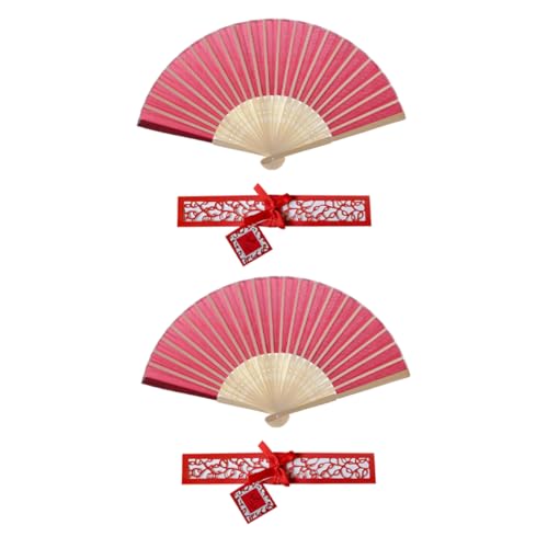 FUNOMOCYA 2 Stück Teiliges Klassische Faltbare Bambusfächer Rot mit Box Delikater Chinesischer Stil Faltbarer Handfächer für Frauen für Partydekoration Hochzeit Tanz und FUNOMOCYA 2 Stück Teiliges Klassische Faltbare Bambusfächer Rot mit Box Delikater Chinesischer Stil Faltbarer Handfächer für Frauen für Partydekoration Hochzeit Tanz und von FUNOMOCYA