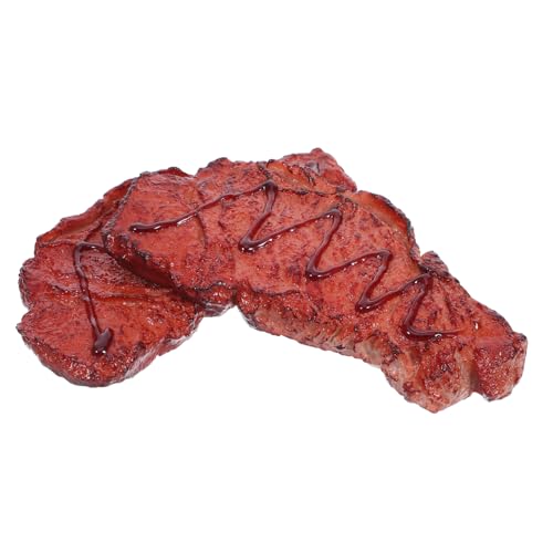 FUNOMOCYA 2 Stück Teiliges Künstliches Steak Realistische Simulation von Gegartem Roastbeef Wartungsfrei ohne Kühlung Robustes Fleischmodell für Küchen Schaufenster und Partydekoration von FUNOMOCYA