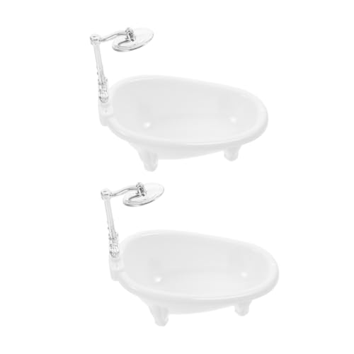FUNOMOCYA 2 Stück Teiliges Puppenhaus Badezimmerzubehör Miniatur Badewanne mit Duschbrause Weiße Puppen Badewanne für Kreatives Rollenspiel und Realistische Badezimmergestaltung FUNOMOCYA 2 Stück Teiliges Puppenhaus Badezimmerzubehör Miniatur Badewanne mit Duschbrause Weiße Puppen Badewanne für Kreatives Rollenspiel und Realistische Badezimmergestaltung von FUNOMOCYA