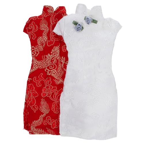 FUNOMOCYA 2 Stück Teiliges Puppenkleid Cheongsam aus Leichtem Wiederverwendbar und Strapazierfähig Passend für Puppen Handgefertigt und Komfortabel für Kreatives Rollenspiel FUNOMOCYA 2 Stück Teiliges Puppenkleid Cheongsam aus Leichtem Wiederverwendbar und Strapazierfähig Passend für Puppen Handgefertigt und Komfortabel für Kreatives Rollenspiel von FUNOMOCYA