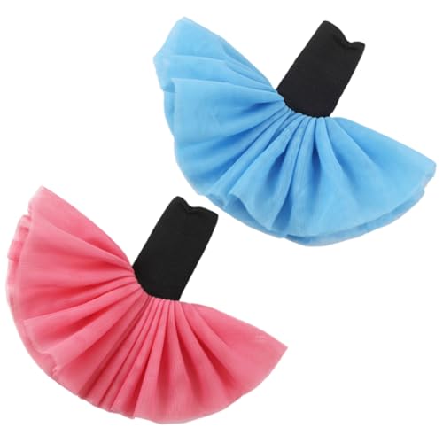 FUNOMOCYA 2 Stück Teiliges Puppenkleid Zarte Ballettkleider Austauschbar für Prinzessin Puppen Modische Strapazierfähige Kostüme in Rosa und Blau Einfach an Auszuziehen Leicht Tragbar von FUNOMOCYA
