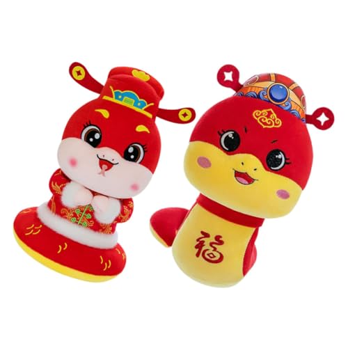 FUNOMOCYA 2 Stück Teiliges Schlangen-Kuscheltier Weiche Plüsch-Maskottchen für Jahr der Schlange Chinesische Neujahrsdekoration Kindersicheres Zodiac-stofftier Kuscheliges Schlafspielzeug FUNOMOCYA 2 Stück Teiliges Schlangen-Kuscheltier Weiche Plüsch-Maskottchen für Jahr der Schlange Chinesische Neujahrsdekoration Kindersicheres Zodiac-stofftier Kuscheliges Schlafspielzeug von FUNOMOCYA