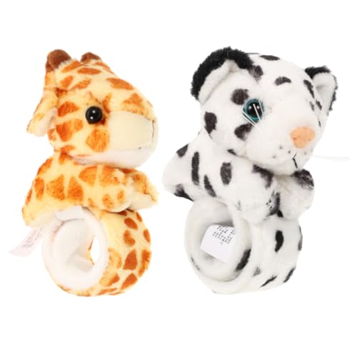 FUNOMOCYA 2 Stück Teiliges Slap Armband Plüscharmband Tiermotiv Giraffe Schneeleopard Party Mitgebsel Bequem Leicht Tragbar Kindgerecht FUNOMOCYA 2 Stück Teiliges Slap Armband Plüscharmband Tiermotiv Giraffe Schneeleopard Party Mitgebsel Bequem Leicht Tragbar Kindgerecht von FUNOMOCYA