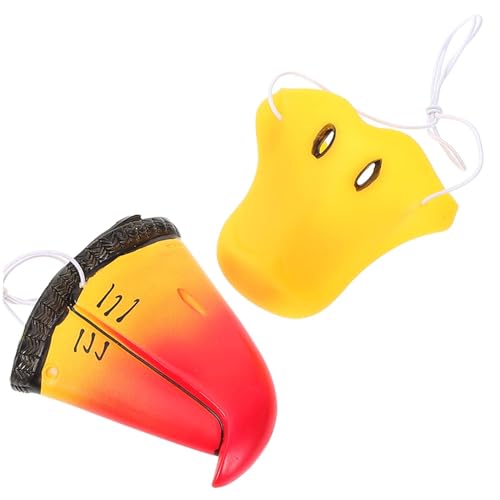 FUNOMOCYA 2 Stück Teiliges Tiernasen Vogel Schnabel Masken für Karneval Halloween Kostümzubehör Langlebig Leicht und Komfortabel für Fasching und Bühnenauftritte von FUNOMOCYA
