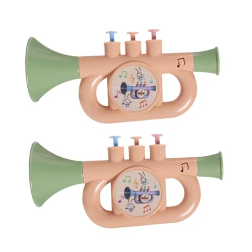 FUNOMOCYA 2 Stück Teiliges Trumpetenspielzeug aus Langlebigem Abs Wasser und Blasinstrument für Schwimmbadspaß und Sommerliche Poolpartys Farblich Abgestimmt in Zartem Rosa von FUNOMOCYA