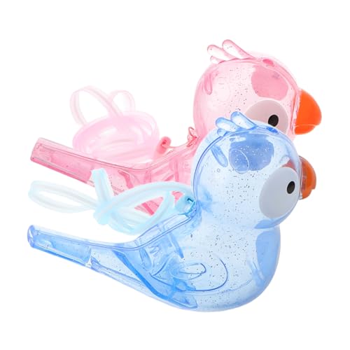 FUNOMOCYA 2 Stück Teiliges Wasservogel Pfeifenspielzeug aus Robustem Kunststoff Sichere Signalisierung Musikalisches Lernspiel für Outdoor Aktivitäten Reisen und Buntes Wasser Vogel Design von FUNOMOCYA