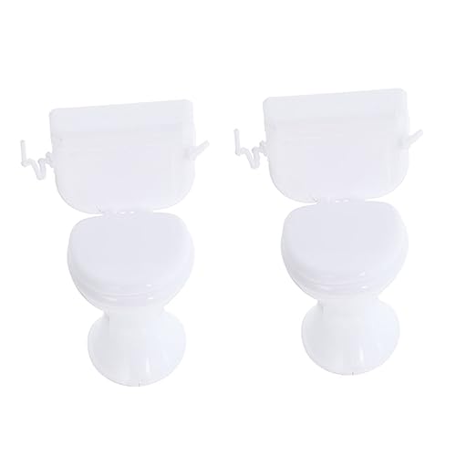 FUNOMOCYA 2 Stück Teiliges Weißes Mini Wc Puppenhaus Toilettenmodell aus Langlebigem Umweltfreundlichem Material Verarbeitung Geeignet als Dekoratives Miniatur Badmöbel und Pädagogisches FUNOMOCYA 2 Stück Teiliges Weißes Mini Wc Puppenhaus Toilettenmodell aus Langlebigem Umweltfreundlichem Material Verarbeitung Geeignet als Dekoratives Miniatur Badmöbel und Pädagogisches von FUNOMOCYA