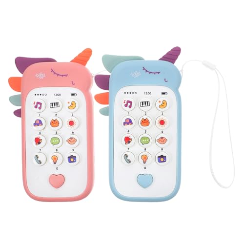 FUNOMOCYA 2 Stück Telefon mit Klarem und Lernfunktionen Interaktives Junge Mädchen Smartphone für Junge Mädchen Fördert Kognitive Entwicklung und Eltern von FUNOMOCYA