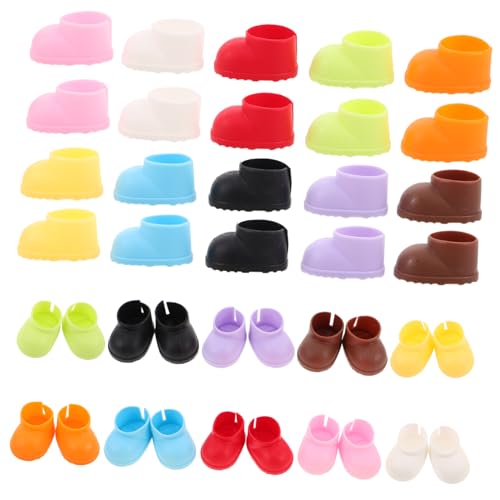 FUNOMOCYA 20 Paare Mini Schuhe Puppenstiefel Miniatur Boots Weiches Material Puppen Schuhe Zubehör Für Vielseitiges Styling von FUNOMOCYA