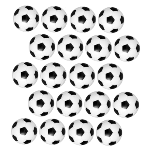 FUNOMOCYA 20 Stück Mini Tischfußball Bälle Resin Schwarz-weiß Ersatzbälle für Foosball Tisch Kicker Spiel Zubehör mit Hoher Verschleißfestigkeit und Glatter Oberfläche für Präzises von FUNOMOCYA