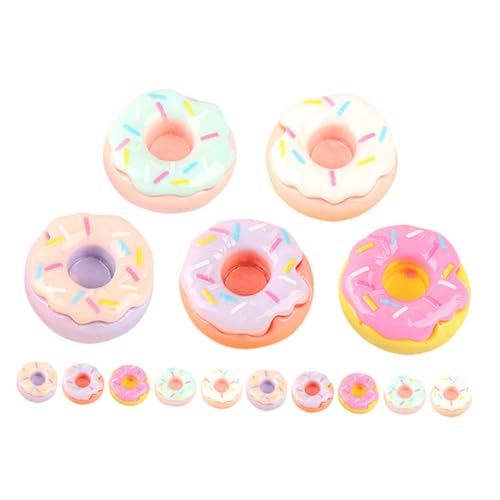FUNOMOCYA 20 Stück Simulations-Donut Nachtisch Mini-Donuts Puppe Miniaturen künstlicher Krapfen Dollhouse Harz von FUNOMOCYA