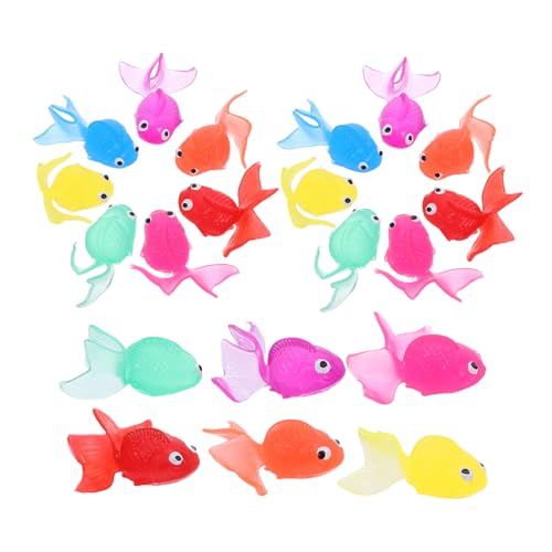 FUNOMOCYA 20 Stück Teiliges Bunte TPR Kunstfische Realistische Schwimmende Fake Tropical Fish Aquarium Dekoration Umweltfreundlich Sicher für Aquariumgestaltung von FUNOMOCYA