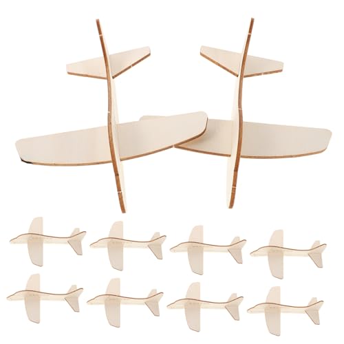 FUNOMOCYA 20 Stück Teiliges DIY Holzflugzeug Bastelset Handgefertigte Mini Flugzeugmodelle zum Bemalen Kreatives Holzspielzeug für Fördert Motorische Fähigkeiten und Künstlerische von FUNOMOCYA