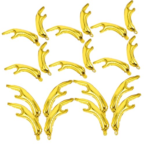 FUNOMOCYA 20 Stück Teiliges Goldene Rentier-horn Folienballons Schnelle Befüllung Kreative Partydeko für Weihnachten und Einzigartige Foto-requisiten für Festliche Tier-mottopartys FUNOMOCYA 20 Stück Teiliges Goldene Rentier-horn Folienballons Schnelle Befüllung Kreative Partydeko für Weihnachten und Einzigartige Foto-requisiten für Festliche Tier-mottopartys von FUNOMOCYA