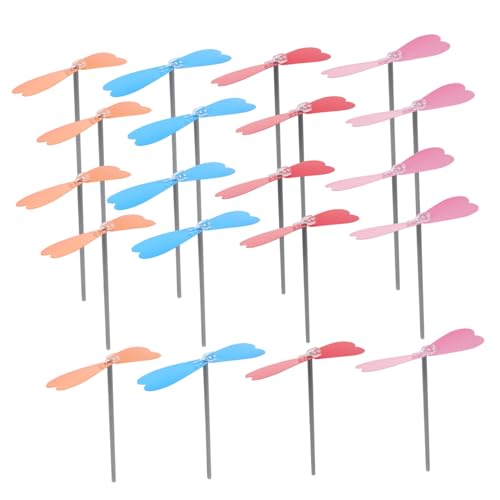 FUNOMOCYA 20 Stück Teiliges Hand Hubschrauber Langlebige Plastik-Drachenfliegen Propeller für Outdoor-spaß Kreatives DIY für Fördert Motorische Fähigkeiten und Familienaktivitäten von FUNOMOCYA