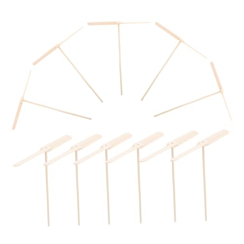 FUNOMOCYA 20 Stück Teiliges Holz Bambus Flugspielzeug Handbetriebenes Outdoor Wurf und Fangspielzeug für Fördert Hand Auge Koordination und Bewegung im Freien Geeignet für Camping und von FUNOMOCYA