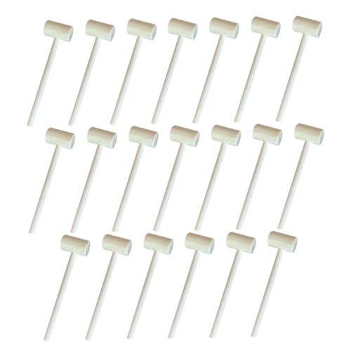 FUNOMOCYA 20 Stück Teiliges Holzspielzeug Hammer Mini Holzhammer Montessori Lernspielzeug für Kleinkinder Partygame Requisit Handliches Holzmallet Sicher und Vielseitig von FUNOMOCYA