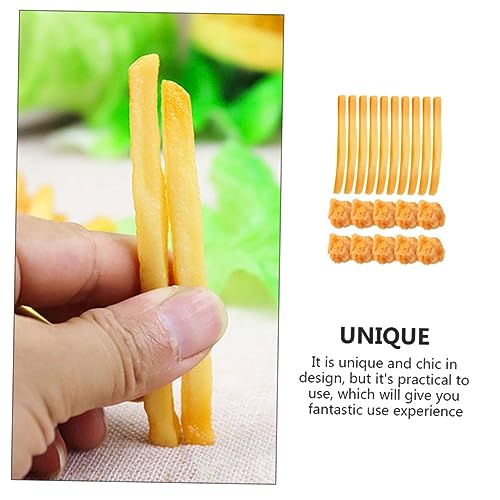FUNOMOCYA 20 Stück Teiliges Künstliches French Fries Modell aus PVC Realistische Frites für Kinderküche Vielseitige Dekoration und Fotorequisiten für Party Restaurant und Buffet FUNOMOCYA 20 Stück Teiliges Künstliches French Fries Modell aus PVC Realistische Frites für Kinderküche Vielseitige Dekoration und Fotorequisiten für Party Restaurant und Buffet von FUNOMOCYA