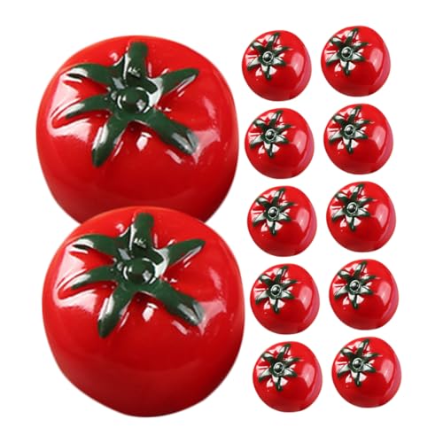 FUNOMOCYA 20 Stück Teiliges Mini Künstliche Tomaten aus Langlebigem Resin Realistische Nachbildung Widerstandsfähig und Farbbeständig als Fotorequisite Küchendeko und DIY Bastelzubehör von FUNOMOCYA