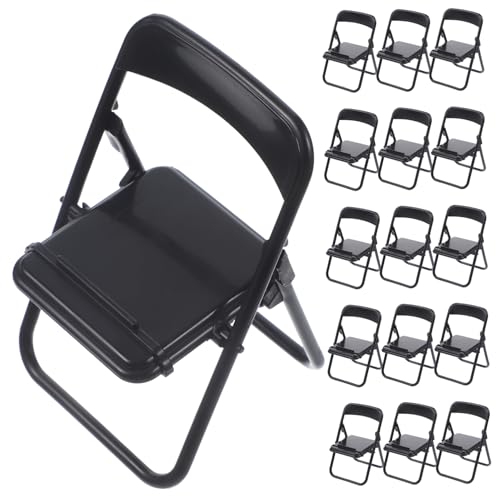 FUNOMOCYA 20 Stück Teiliges Miniatur Klappstuhl Mini Möbelmodell Leichter Puppenhaus Stuhl Faltbarer Schwarzer Handyhalter Vielseitig für DIY Wohn und Bürodekoration FUNOMOCYA 20 Stück Teiliges Miniatur Klappstuhl Mini Möbelmodell Leichter Puppenhaus Stuhl Faltbarer Schwarzer Handyhalter Vielseitig für DIY Wohn und Bürodekoration von FUNOMOCYA